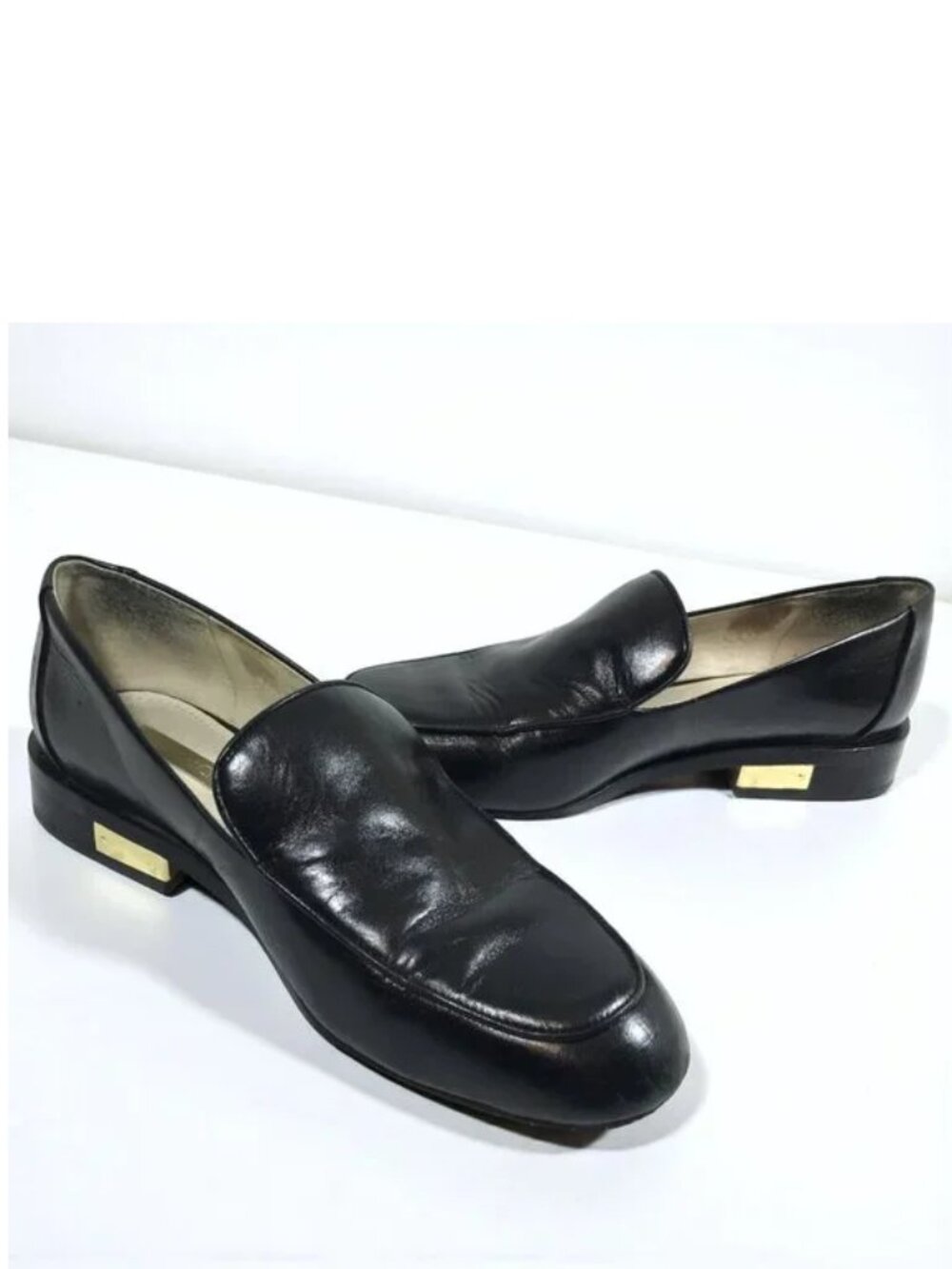 Louise et Cie Black Leather Loafers Women Sz 7, EU Sz 37